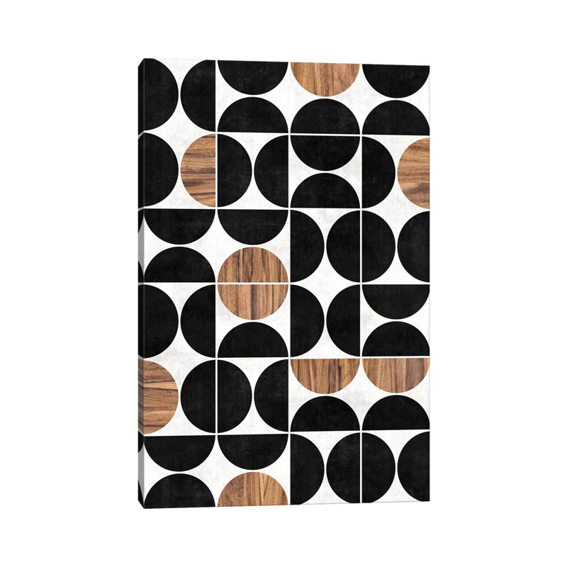«Mid-Century Modern Pattern No.1» par Zoltan Ratko, impression sur toile tendue, H 40 po x l 26 po x P 1,5 po