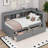 Twin Size Daybed With Drawers, Solid Wood Corner Bed Frame With L-Shaped Bookcase-1325400968