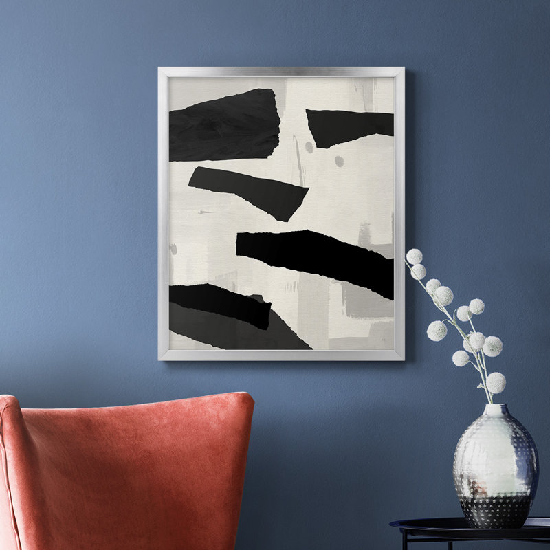 Toile encadrée de qualité supérieure Mountain Paths II - prête à être accrochée, Argent, H 24 po x l 20 po