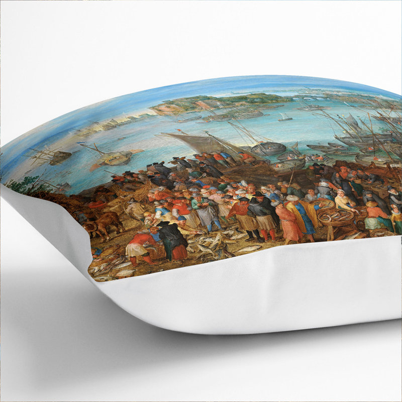 Square Cushion, 40cm H x 40cm W x 15cm D, White
