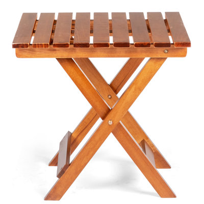 18.In Rectangular Patio Folding Wood Side Table by Breakwater Bay
