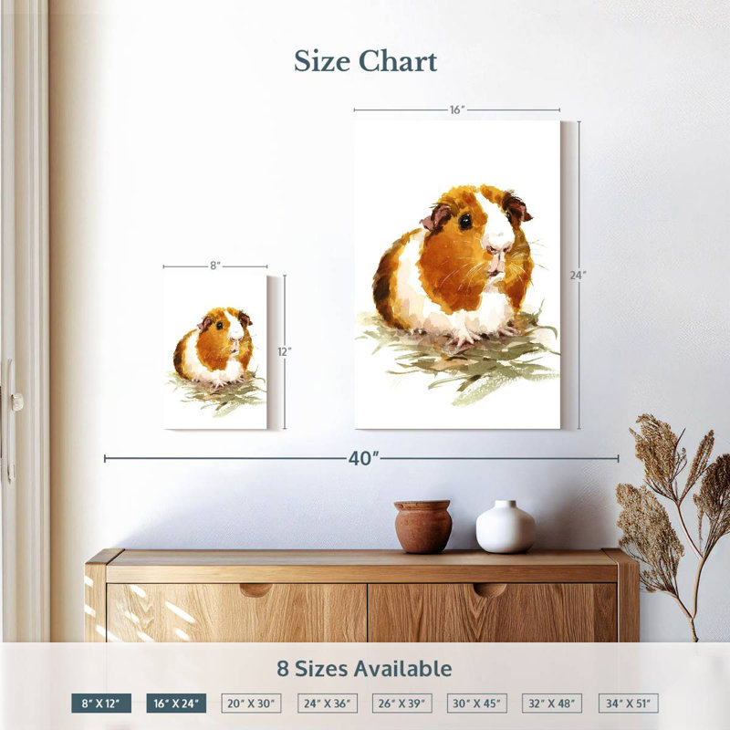 Brampt Guinea Pig, 12" H x 8" W