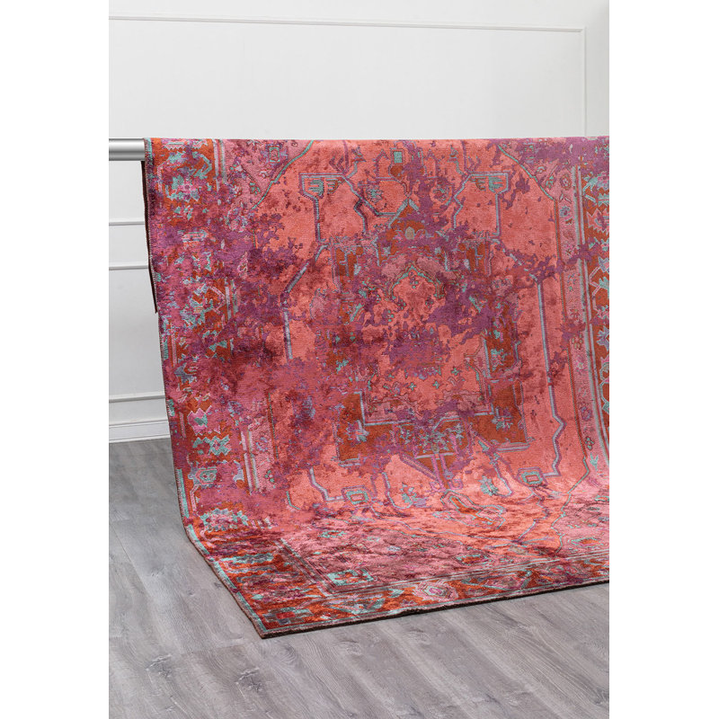 Danise Oriental Hand Loom Indoor / Outdoor Area Rug, Rectangle 5'3" x 7'6"