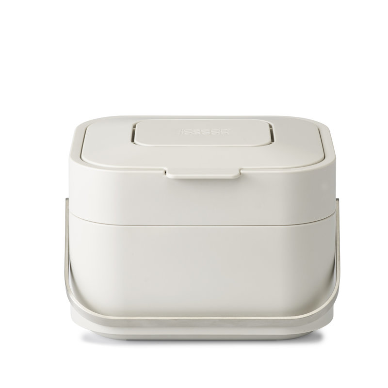 Joseph Joseph Stack 1 Gallon Food Waste Compost Bin with Odour Filter, Stone