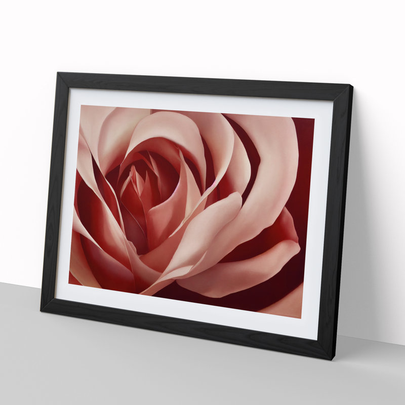 Unforgettable Rose Flower - Framed Print, Black, 46cm H x 64cm W x 2cm D