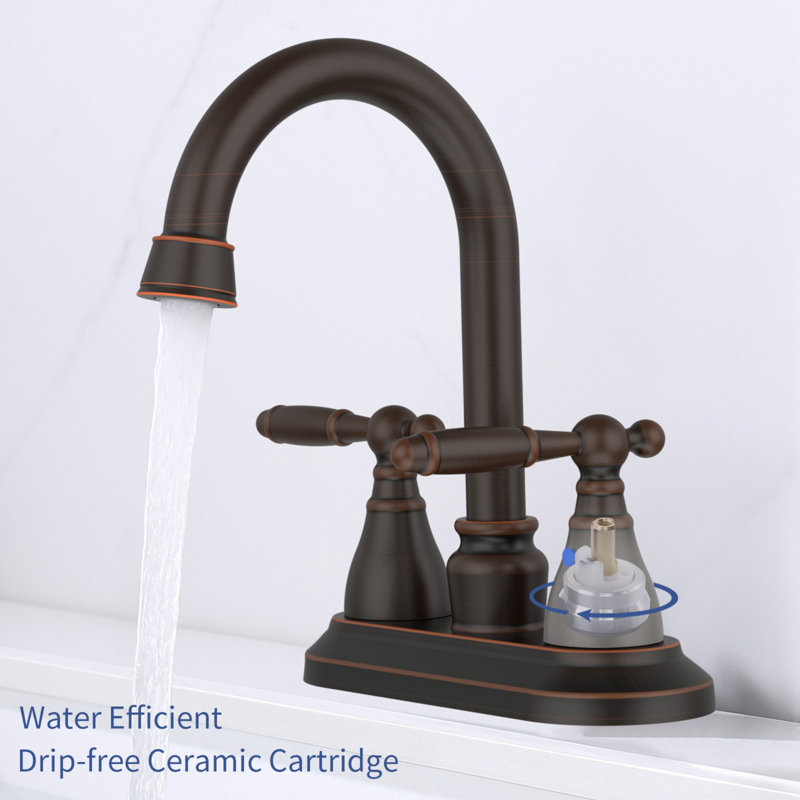 Bathroom faucet with 360 degree turn spout