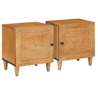 40cm W Solid Wood Bedside Table