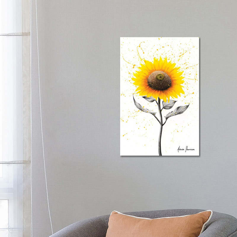 «Sunflower Celebration» par Ashvin Harrison - reproduction, H 26 po x l 18 po x P 1,5 po, Toile tendue, Aucun mat