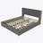 King Size Upholstery Platform Bed with Storage Headboard, 2 Drawers and Trundle,-1851273365