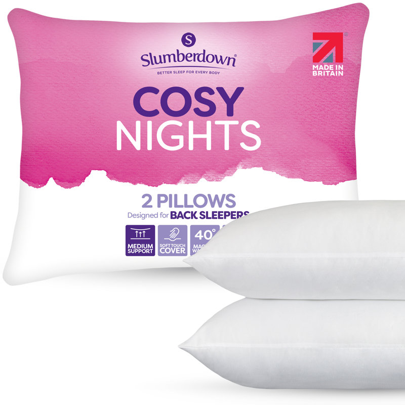 Slumberdown Cosy Nights Medium Support Back Sleeper Pillow