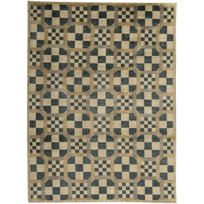 Himalayan Hand Knotted Wool Geometric Area Rug