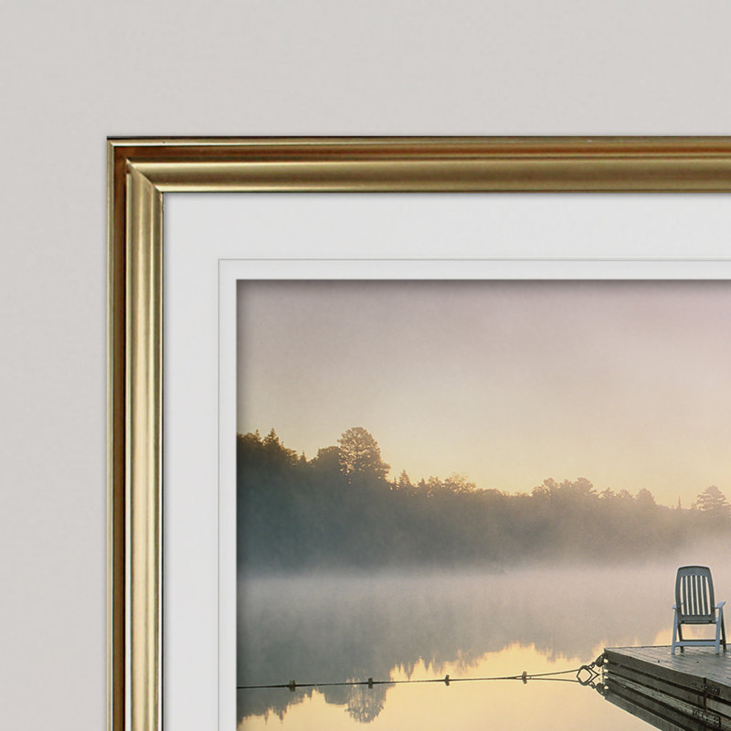 « algonquin provincial park », reproduction de peinture à l’acrylique encadrée, Or, H 30 po x l 40 po x P 1,5 po
