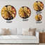 Orange Marble Liquid Art On Black - Modern Wall Clock-269053476