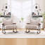 Méridienne moderne à bascule beige - Accent avec base de salon en métal robuste-747802332