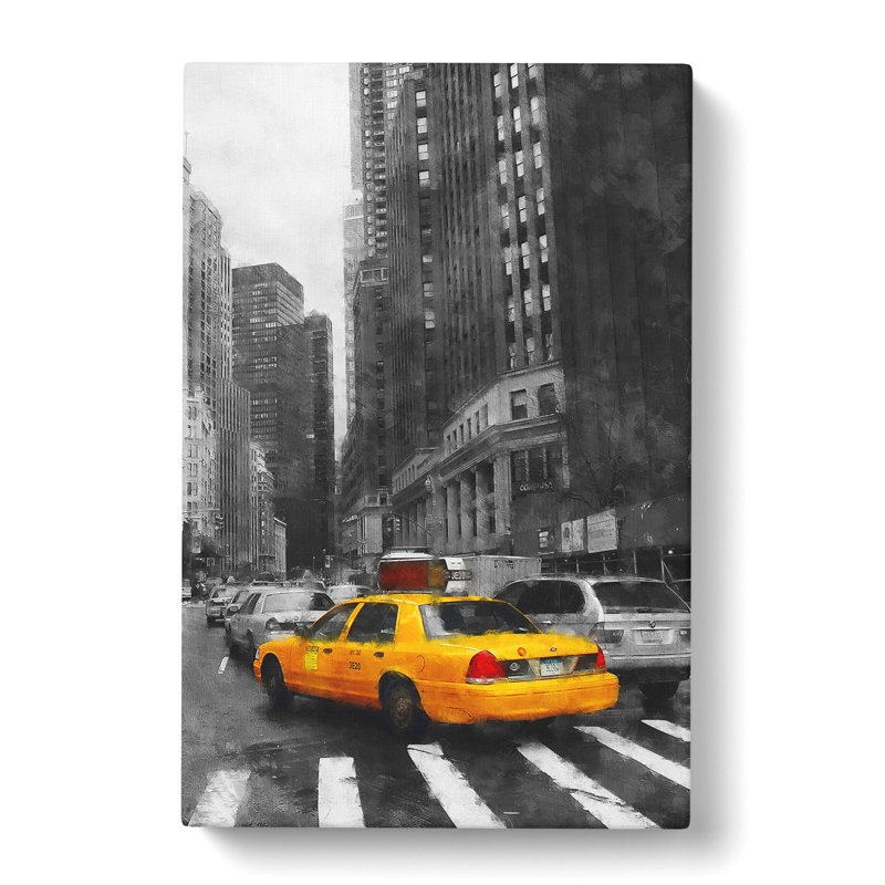 Yellow Taxi Cab Vol.2 - Wrapped Canvas, 60cm H x 40cm W x 3cm D