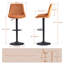 Adjustable Height Velvet/Suede Bar Stools with Gas Lift-129197621