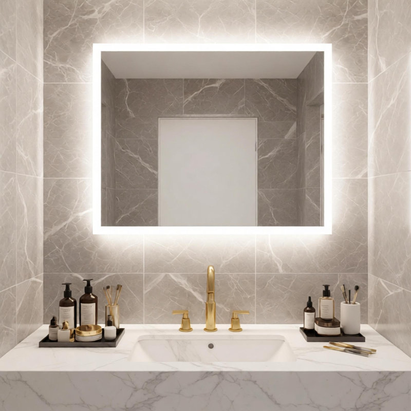 Glass Rectangle Wall Mirror