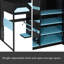 Lit mezzanine double en bois avec bureau-1716866539