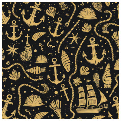 Tapisserie murale Nautical Sea Motifs - Décoration murale nautique