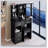 Compact 29.2-Inch Vanity Table With Left Drawer, Cushioned Stool, Large Sliding Mirror, And Multi-Layer Storage For Small Spaces-401244968