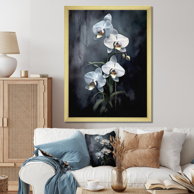 Orchidées exotiques blanches et blanches I sur toile