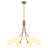 6-Light Dimmable Modern Bubble Chandelier With Opal Glass Globe Shades-451316842