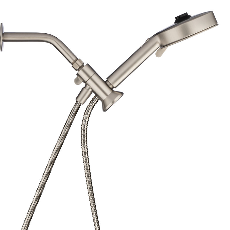 Douche à main à 5 réglages Nebia Yuba avec système d'accueil HaloNetic 1,5 gallons par minute, Nickel brossé