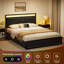 Lit plateforme tapissier avec rangement à 2 tiroirs Antioch-2143374655-2132664690