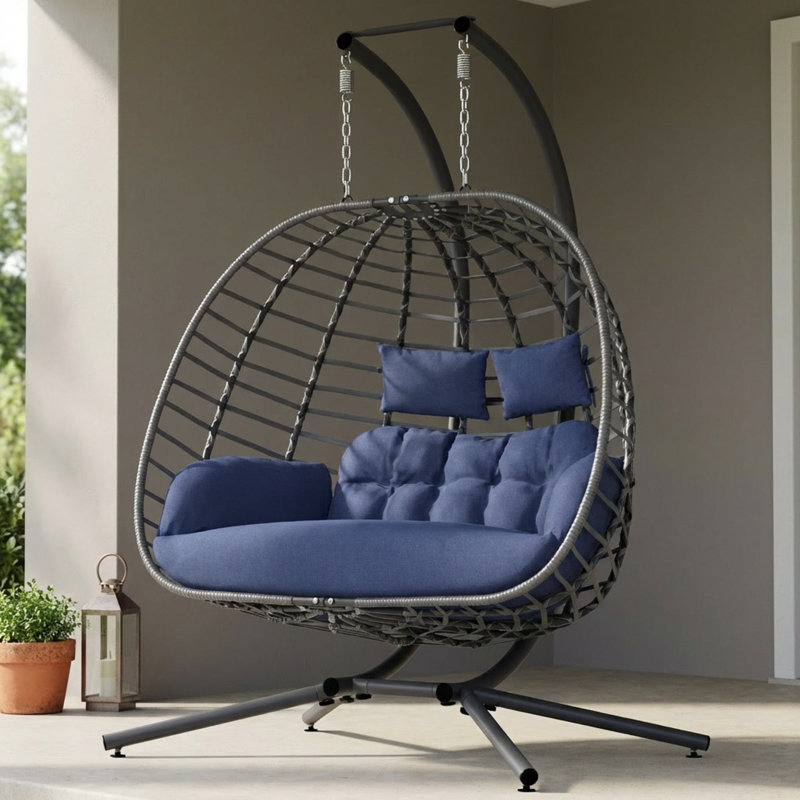 Balancelle pour œufs avec support pour 2 personnes, capacité de 650 lb Ecolistro, Dark Blue