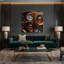 Transportation Classic car dashboard details Brown Canvas Wall Art-387452160