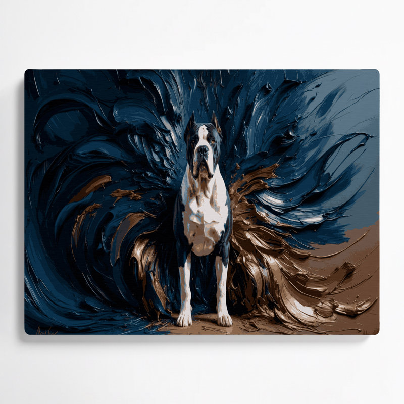 «Dogs Cane Corso», art mural en métal gris, H 11 po x l 14 po