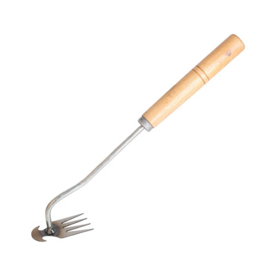 weeding rake Wooden Handle 2 In 1 Weeding Hoe And Rake Garden  Remover Tool