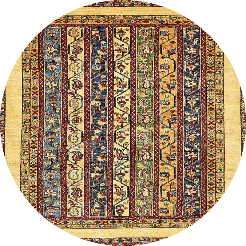 Abstract Indoor Rug, Round 7'