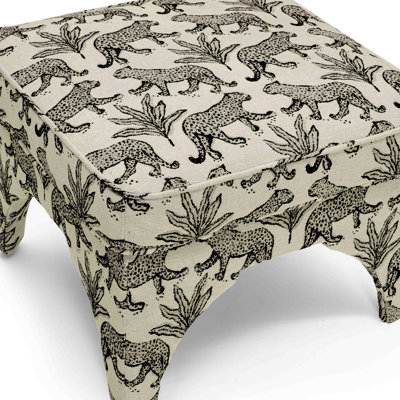 Leopard Jacquard Ottoman