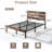 Metal Platform Bed Frame With Wooden Headboard,and Footboardno Box Spring Needed -1101065817