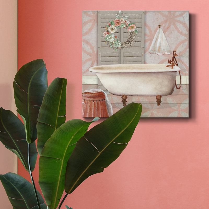 «Blush Bath II», reproduction sur toile tendue, H 16 po x l 16 po x P 1 po