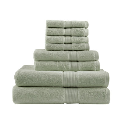 100% Cotton 8 Piece Antimicrobial Towel Set