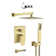 MAX Faucets - TUB SHOWER SYSTEM SET THREE FUNCTION WITH PRESSURE-BALANCE VALVE BRUSHED GOLD FINISH