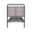 Linen Upholstered Platform Metal Bed Frame With  Fabric Headboard And Footboard
