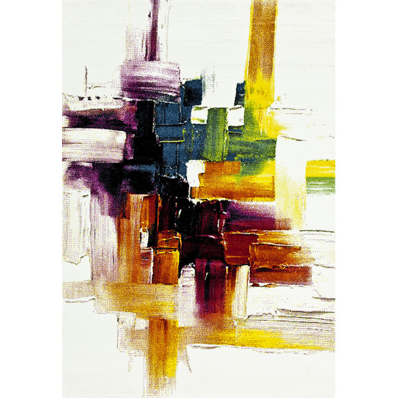 Steverson Abstract Area Rug, Rectangular 120cm x 170cm