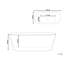 CEDROS x 75mm Freestanding Acrylic Bathtub