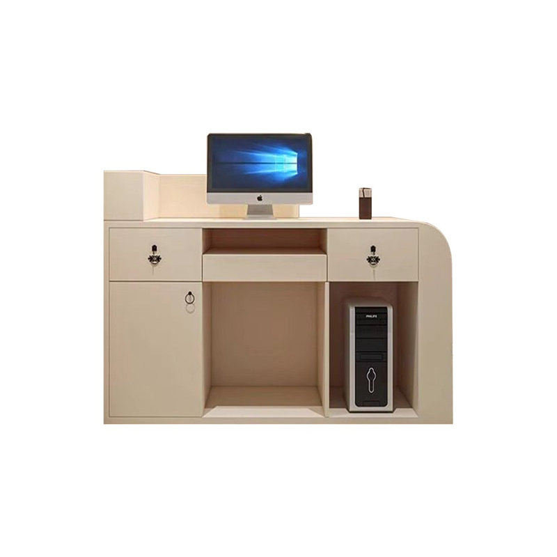 Bureau de réception moderne en L en bois manufacturé, 47.24