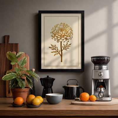 Chrysanthemum Study Botanical - Framed Print