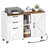 Farmhouse Filing Cabinet with Power Strip, Printer Stand with Drawers, Compartments & Storage Cabinet, for A4/Letter/Legal Size