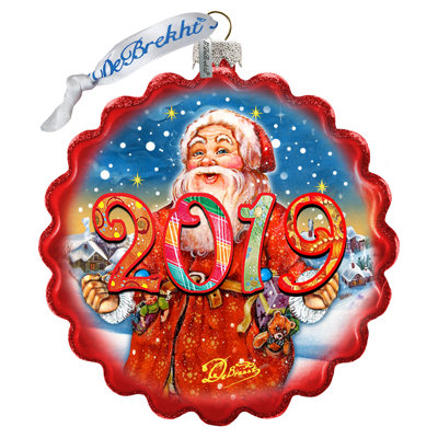 4'' Glass Hanging Figurine Ornament