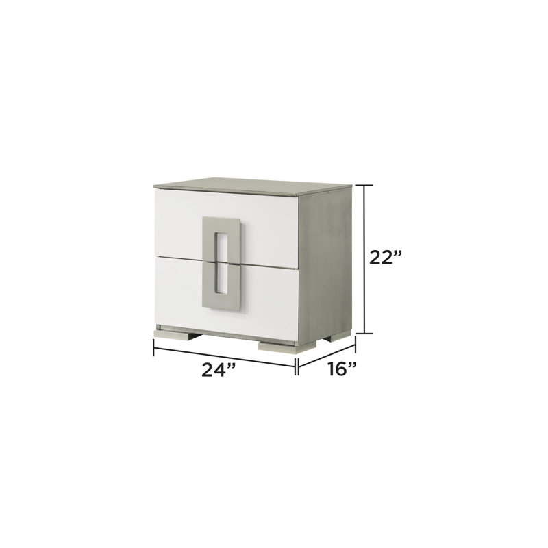 2 Table de chevet blanche - et fonctionnelle pour une chambre à coucher avec style