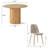 Charmia 4 - Person Dining Table Sets With 41.5'' Round Table & 4 Upholstered Fabric Chairs-103707487