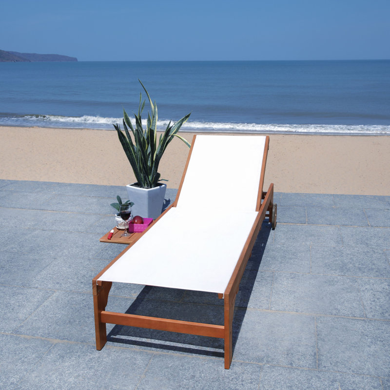 Chaise longue inclinable Lombardo, Naturel / beige