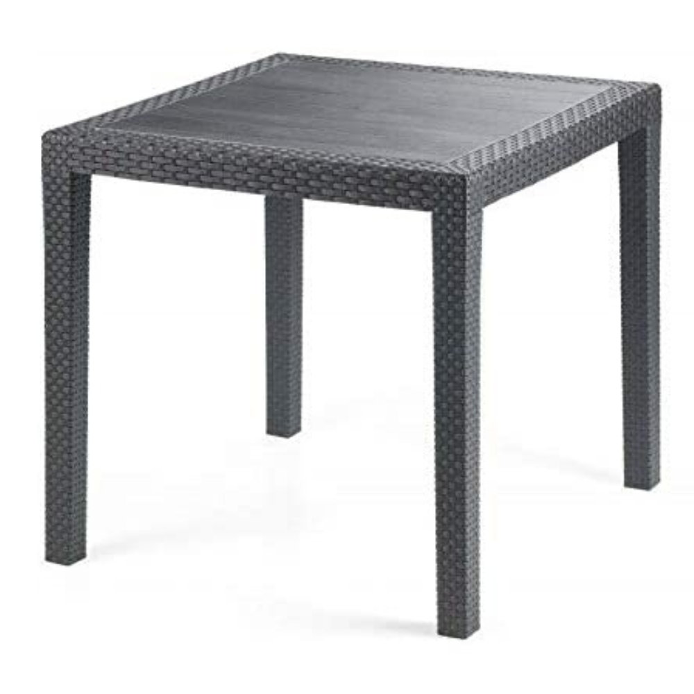 Black plastic dining deals table