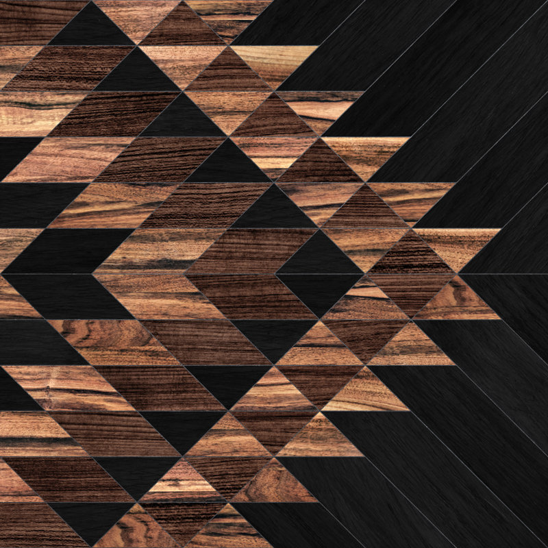 " Urban Tribal Pattern No11 " by Zoltan Ratko, 12" H x 12" W, No, Black Framed Canvas